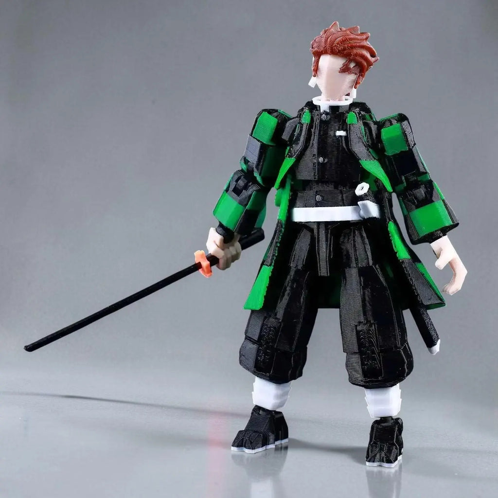 3D Printed Demon Slayer Akaza Kamado Tanjirou Anime Multi-Jointed Shapeshift Toys Action Figures Mannequin Model Ornaments Gifts Toy