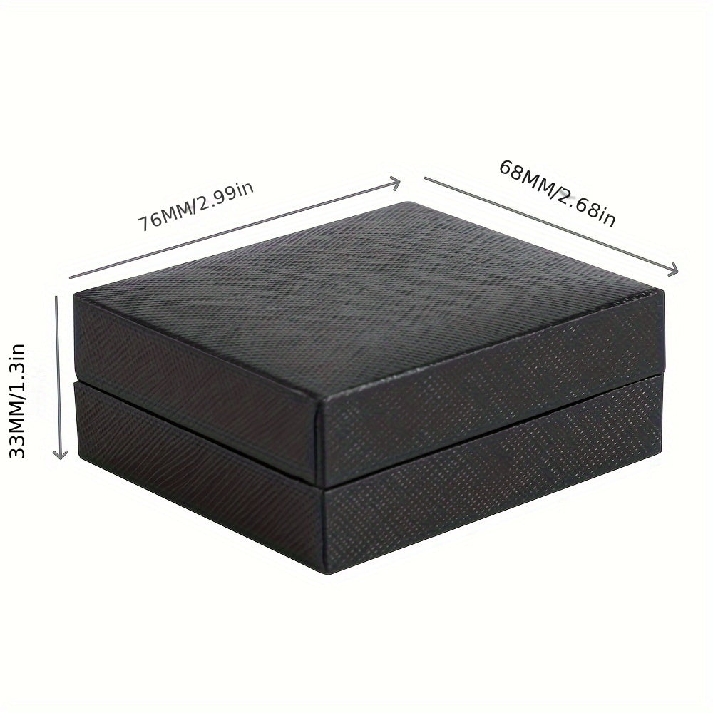 Classic Black Velvet - Flip-Top Men's Cufflink Gift Box (Cufflinks Not Included) - Jewelry Packaging Case - 1pc