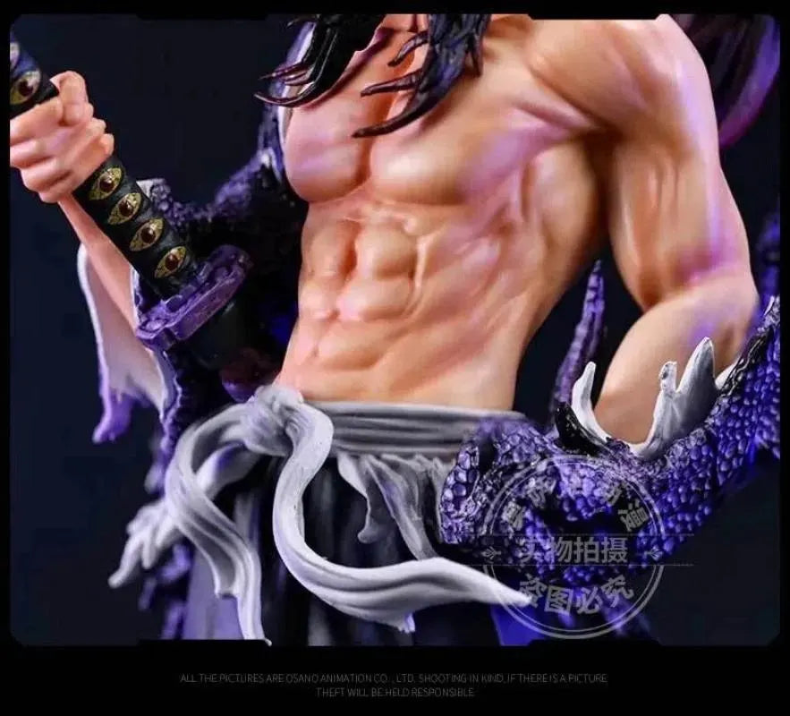 Kokushibo Figure Demon Slayer Upper Moon One Statue, 31Cm Anime Collectible, Michikatsu Tsugikuni Action Figure, High Quality Manga Gift