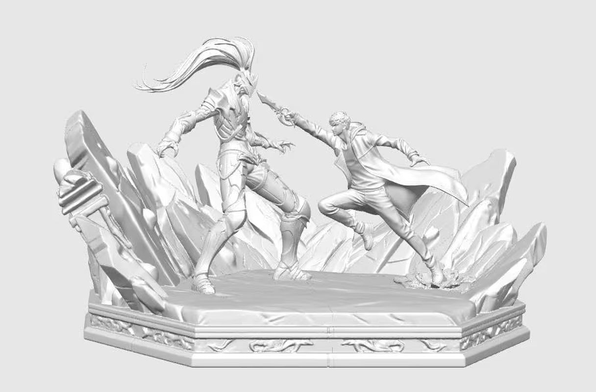 Solo Leveling - Igris Vs Sung Jin Woo Diorama - High Quality STL for 3D Printing