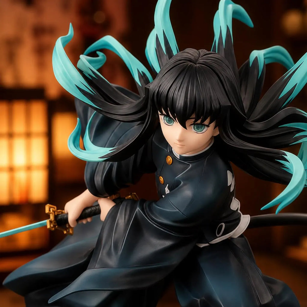 Muichiro Tokito Anime Figure Demon Slayer 18Cm Articulated Battle Statue PVC Collectible Desk Decor Manga Gift Room Decor Display