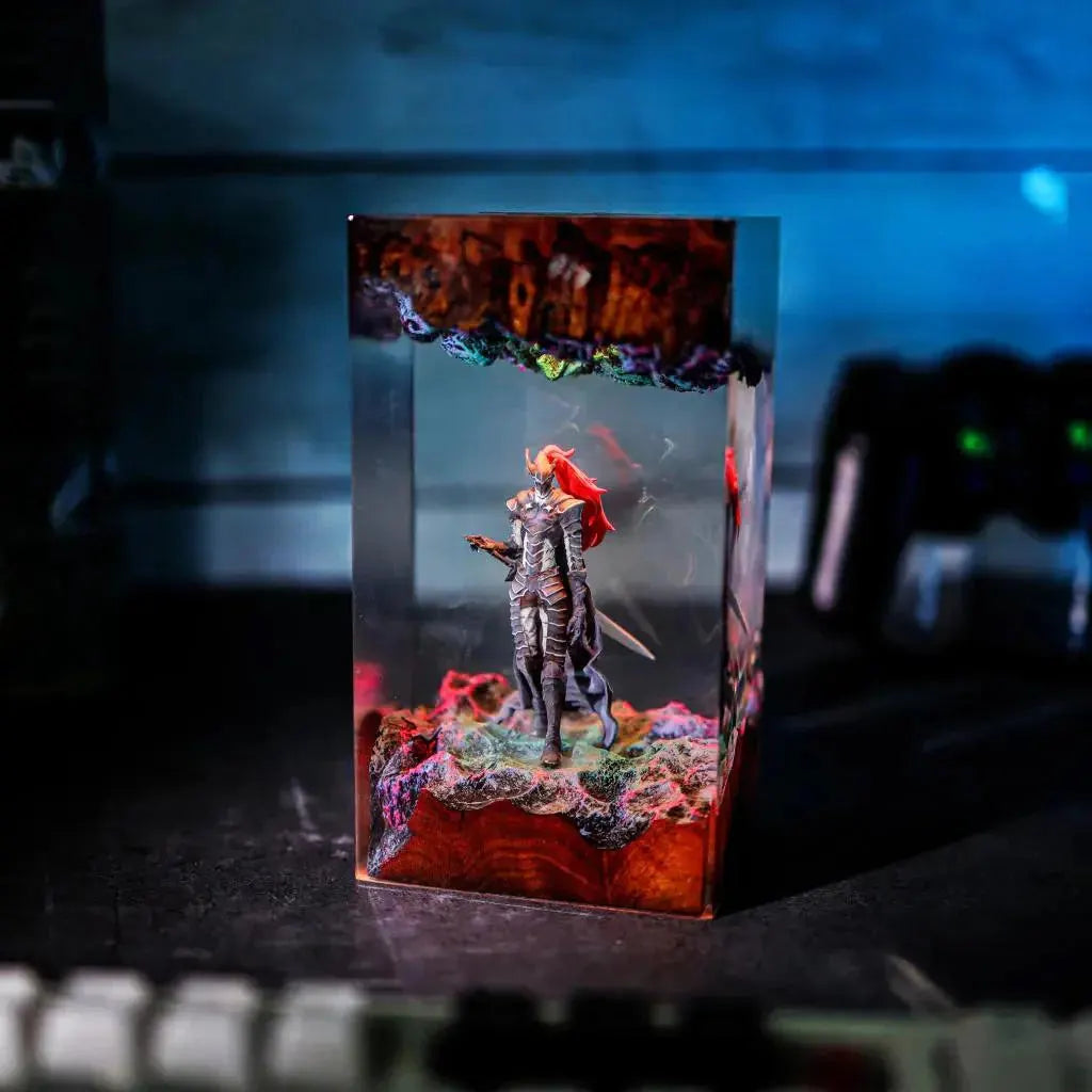 Shadow Monarch & Ant King Resin Lamp - So.Lo Leve.Ling Night Light, Handmade Anime Resin Lamp