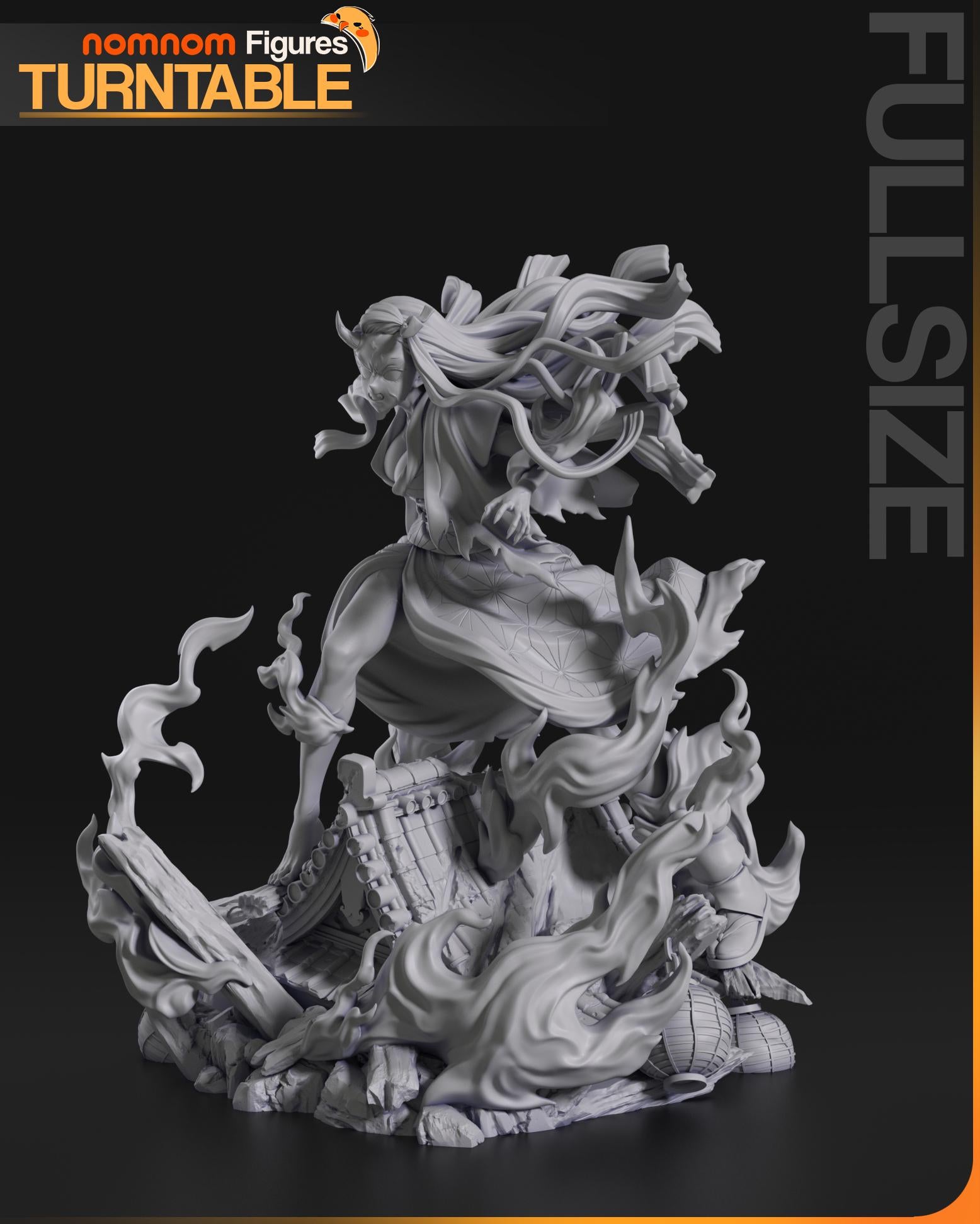 Nezuko Resin Figure - Demon Slayer Collectible - High-Quality 3D Printed Anime Figurine - Perfect Gift for Fans