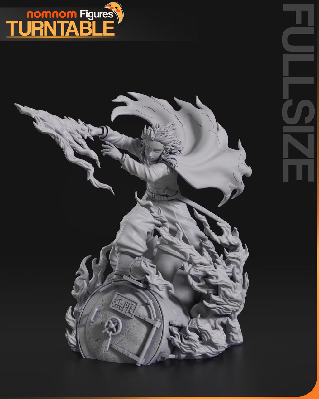 Rengoku Kyojuro Figurine - Demon Slayer Collectible Resin Statue - Flame Hashira Anime Gift - Detailed 3D Printed Decor