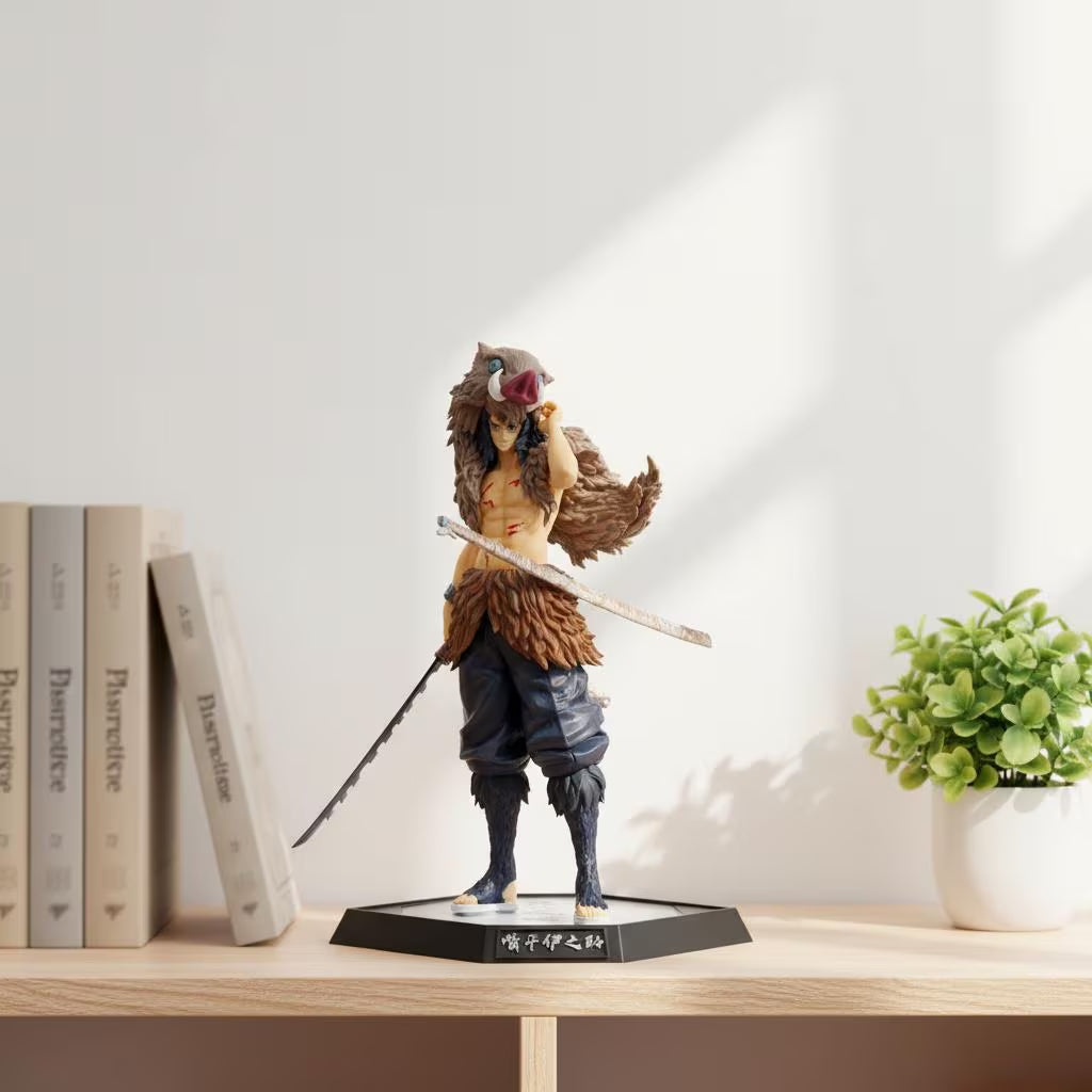 Boar Head Inosuke Figure | Demon Slayer Anime Collectible | Kimetsu No Yaiba PVC Statue