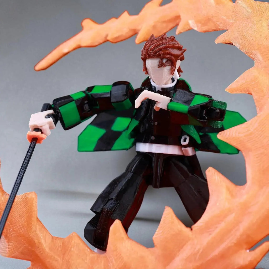 3D Printed Demon Slayer Akaza Kamado Tanjirou Anime Multi-Jointed Shapeshift Toys Action Figures Mannequin Model Ornaments Gifts Toy