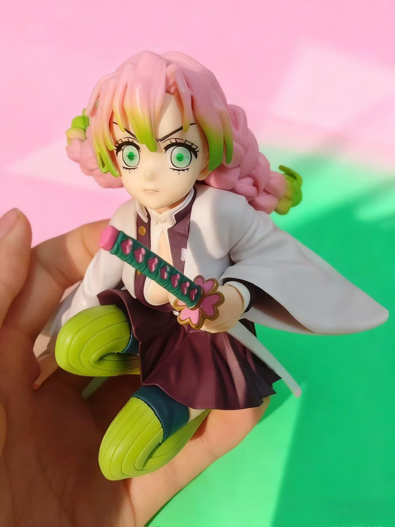 Mitsuri Kanroji Figure – Demon Slayer Love Hashira Anime Figure, Kimetsu No Yaiba PVC Statue, Cute Collectible Gift for Fans and Display