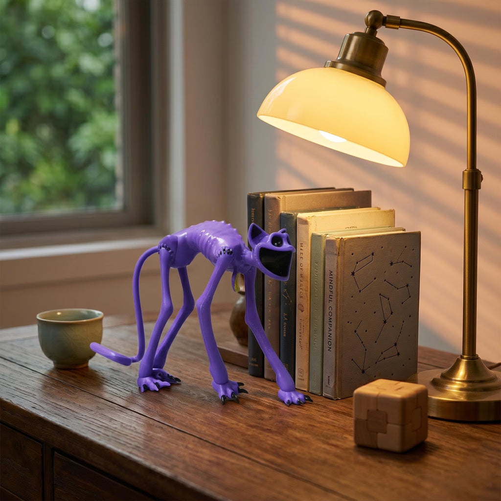 Catnap Figure Smiling Critters Poppy Playtime Chapter 3 Collectible Horror Monster Statue Spooky Gamer Desk Decor Creepy Purple Cat Toy Gift