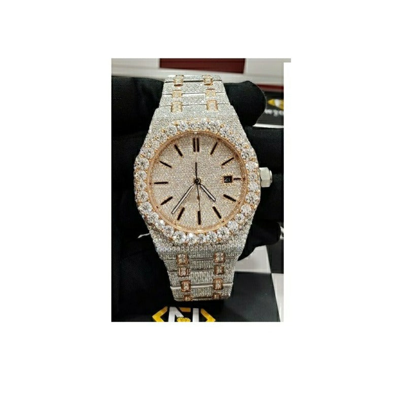 Hip Hop Shimmering Watch Case and Fashionable Strap; A Fashionable Dial Suitable for Both Men and Women; Vintage Style Perfect for Parties, Father's Day or Birthday Gifts, Perfect for Families, Essential for Rap Parties, Handmade, Party Stars