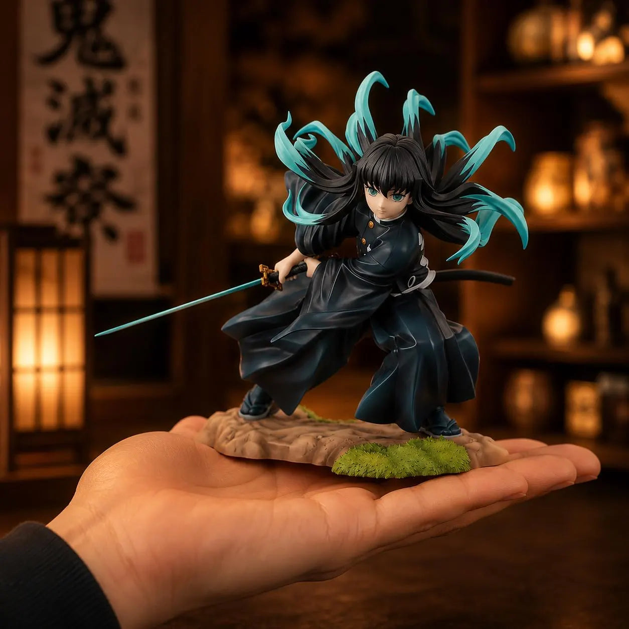 Muichiro Tokito Anime Figure Demon Slayer 18Cm Articulated Battle Statue PVC Collectible Desk Decor Manga Gift Room Decor Display