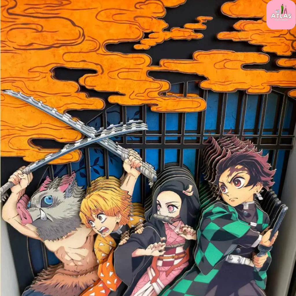 Handmade Demon Slayer Infinity Castle 3D Paper Art