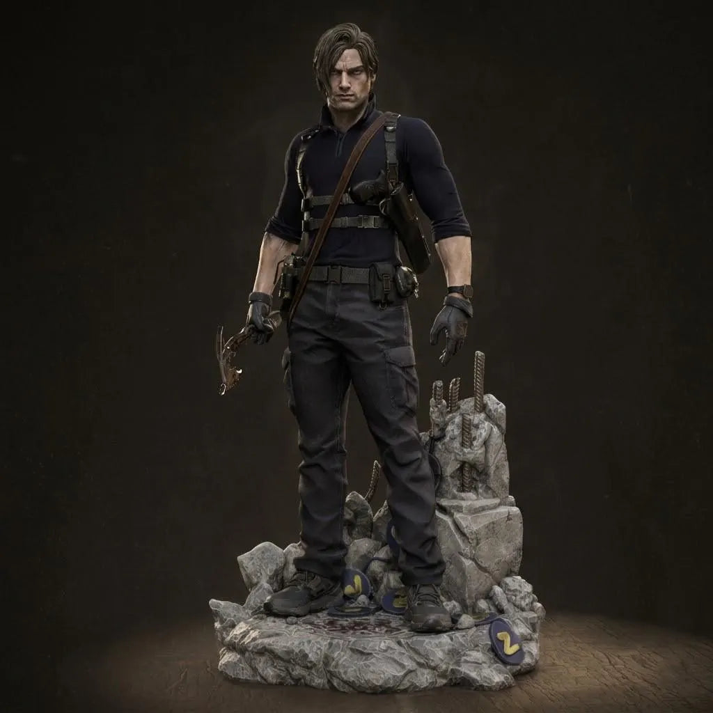Resident Evil Requiem – Leon S. Kennedy and Mr. Racoon – Hand Painted Collectible Figure