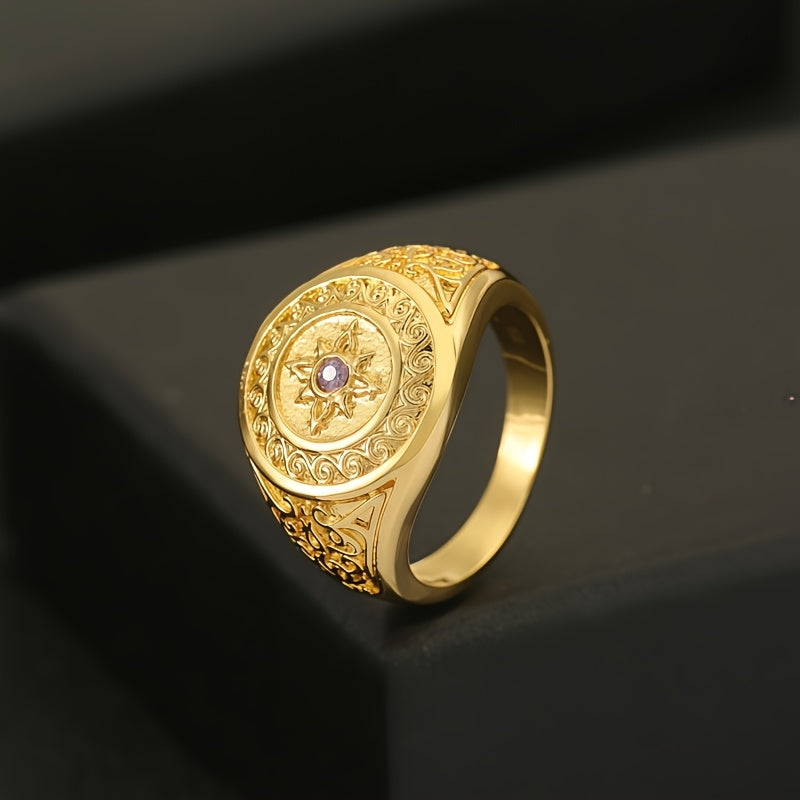 Minimalist  Fashion Hexagram Inlaid Synthetic Synthetic Cubic Zirconiaia Ring · Vintage Totem Ring with Radiant Starburst · Embossed Pattern Copper Ring with Starburst Guardian · Time-Engraved Ring with Starburst Protection · Proposal