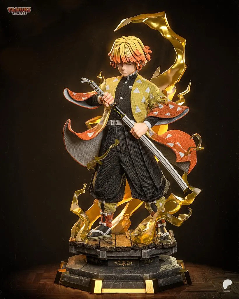 Zenitsu Agatsuma 1:6 Scale Resin Statue | Unpainted Anime Figure for Collectors