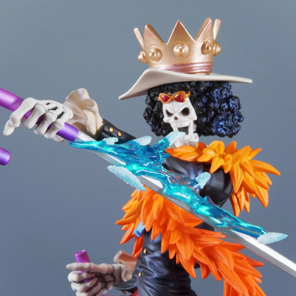 33cm/12.99in Anime ONE PIECE Figure Brook Action Figures Pvc Burukku Statue Desktop Ornamen Collection Model Toys Gifts