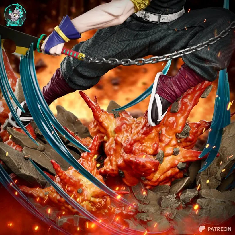 The Flashy Pillar - Anime Master Ninja Monster Slayer Tengen Uzui Resin Figure 16K