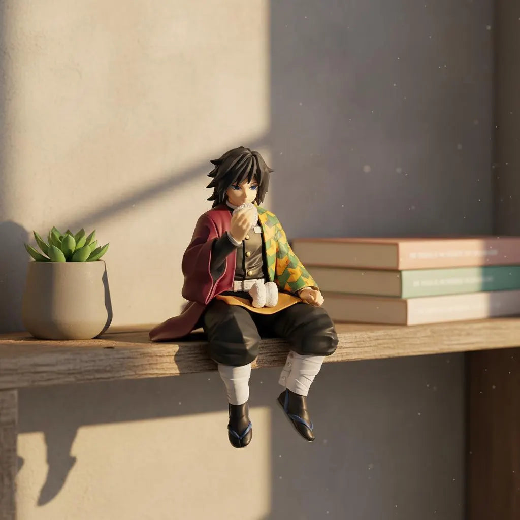 Giyu Tomioka Sitting Figure | Demon Slayer Anime Decor | Manga Collectible Desk Toy