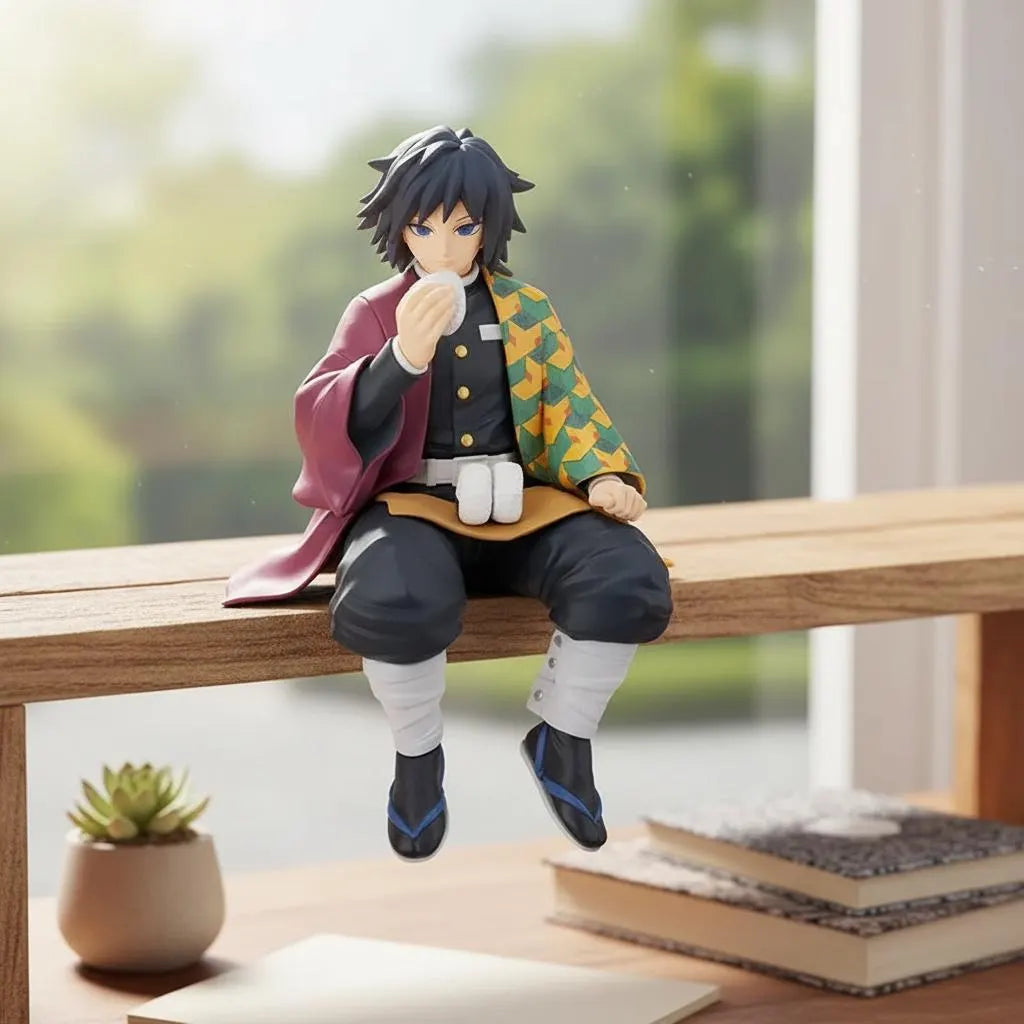 Giyu Tomioka Sitting Figure | Demon Slayer Anime Decor | Manga Collectible Desk Toy