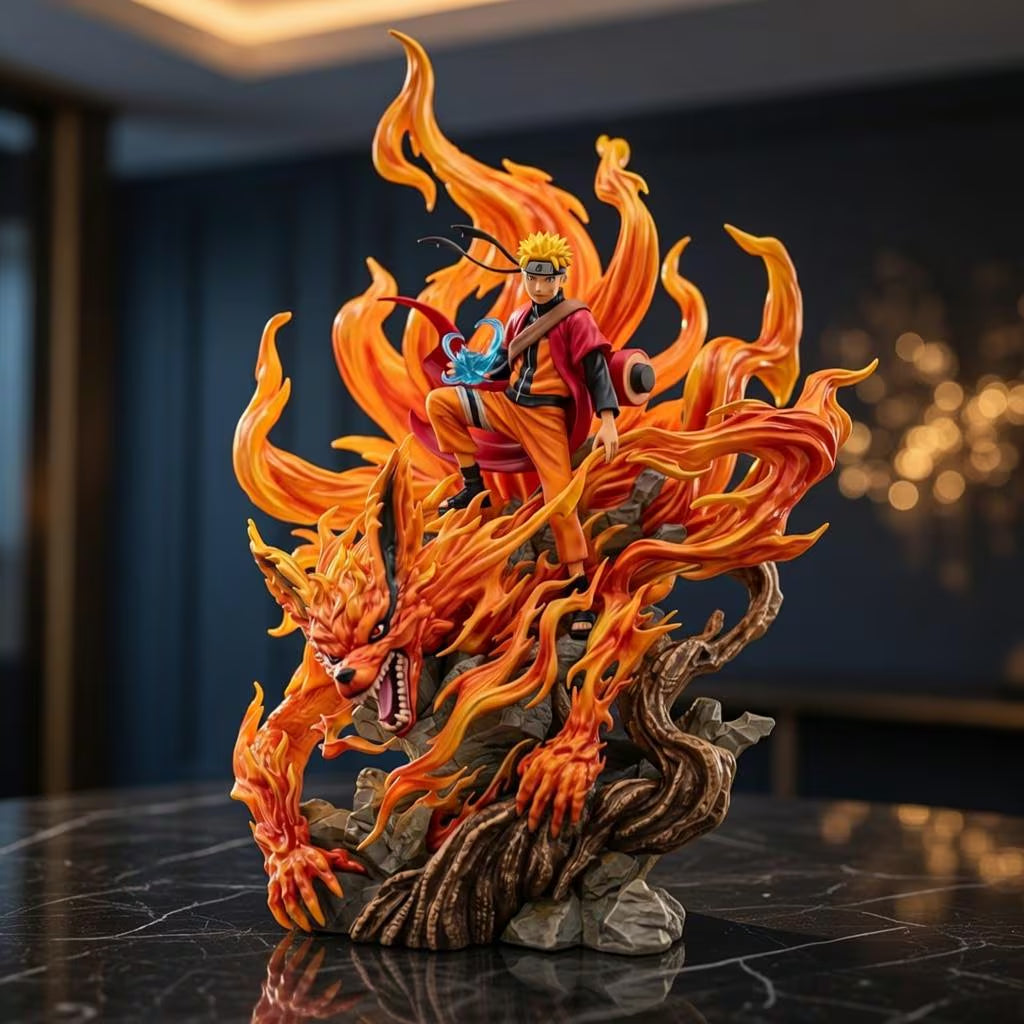 41Cm Naruto Kurama Statue Sage Mode Nine Tails Action Inspired Anime Figure Manga Collectible