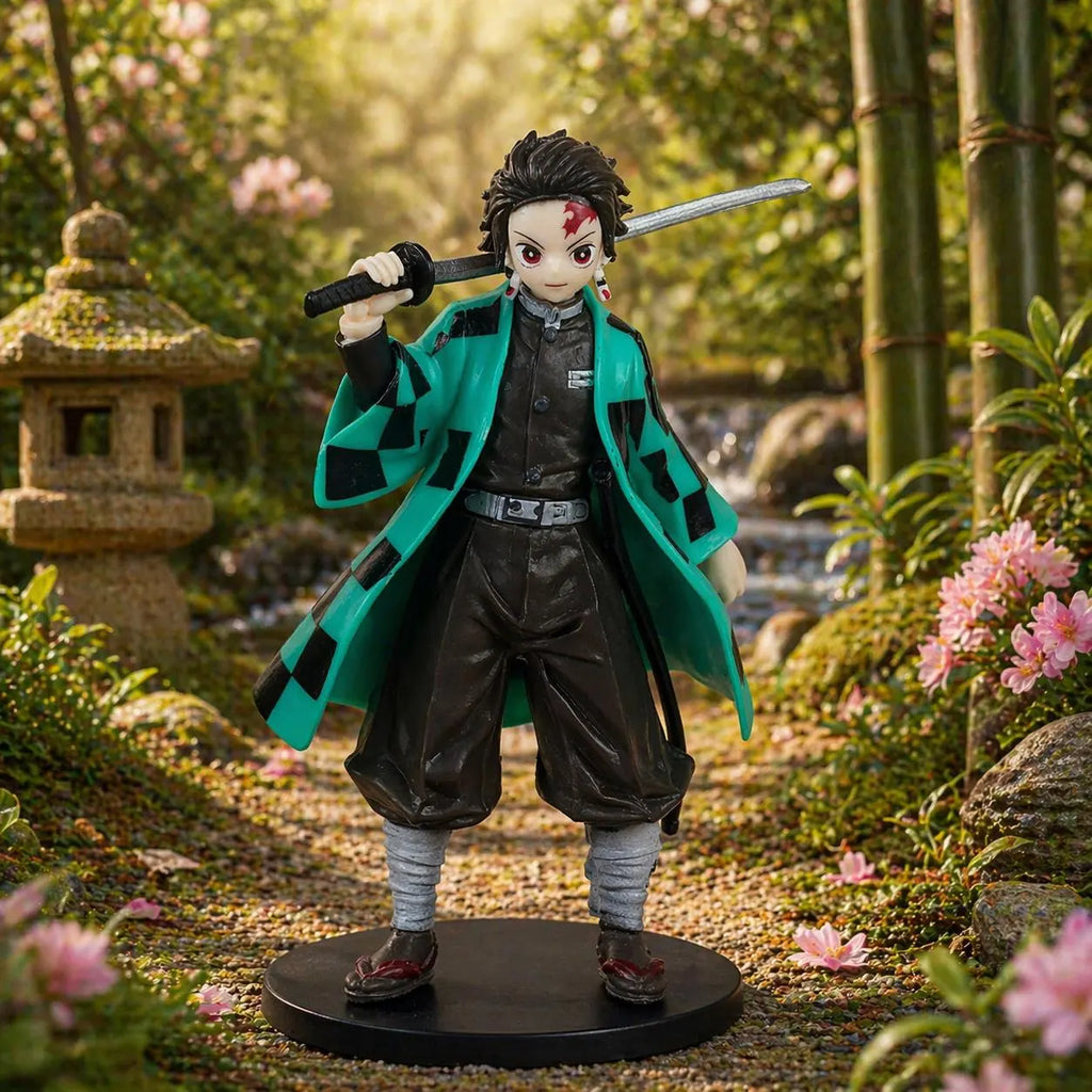Demon Slayer Figure Set, Tanjiro Tomioka Obanai Muzan Anime Collectible Statues, Kimetsu No Yaiba PVC Model Gift