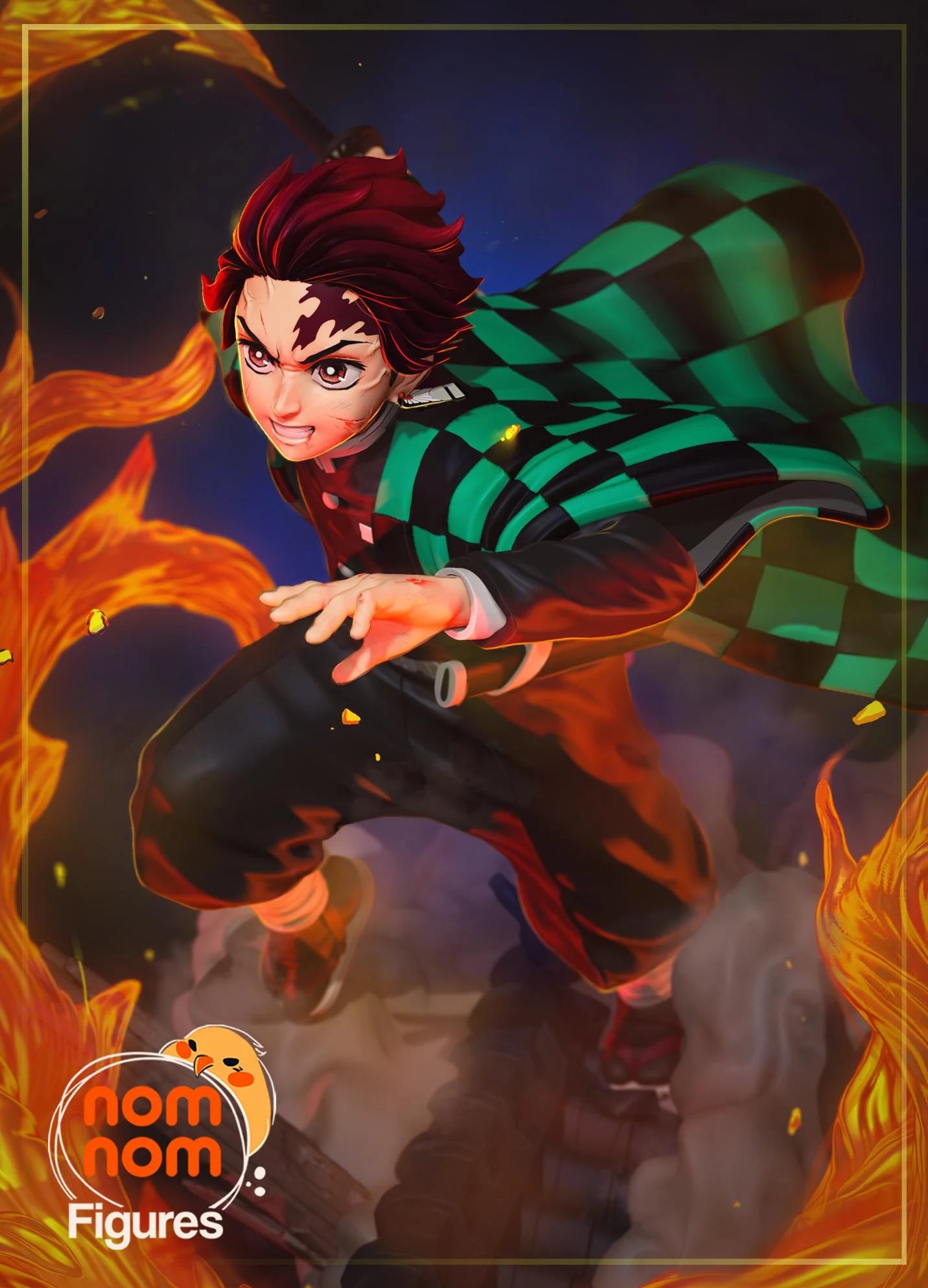Tanjiro Resin Figure - Tanjiro Demon Slayer Collectible - High-Quality Anime Figurine - Perfect Gift for Fans - 3D Printed Resin Figurine
