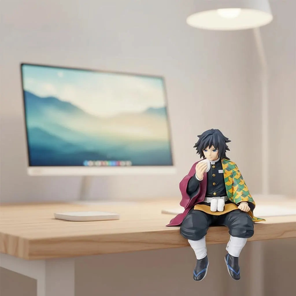 Giyu Tomioka Sitting Figure | Demon Slayer Anime Decor | Manga Collectible Desk Toy