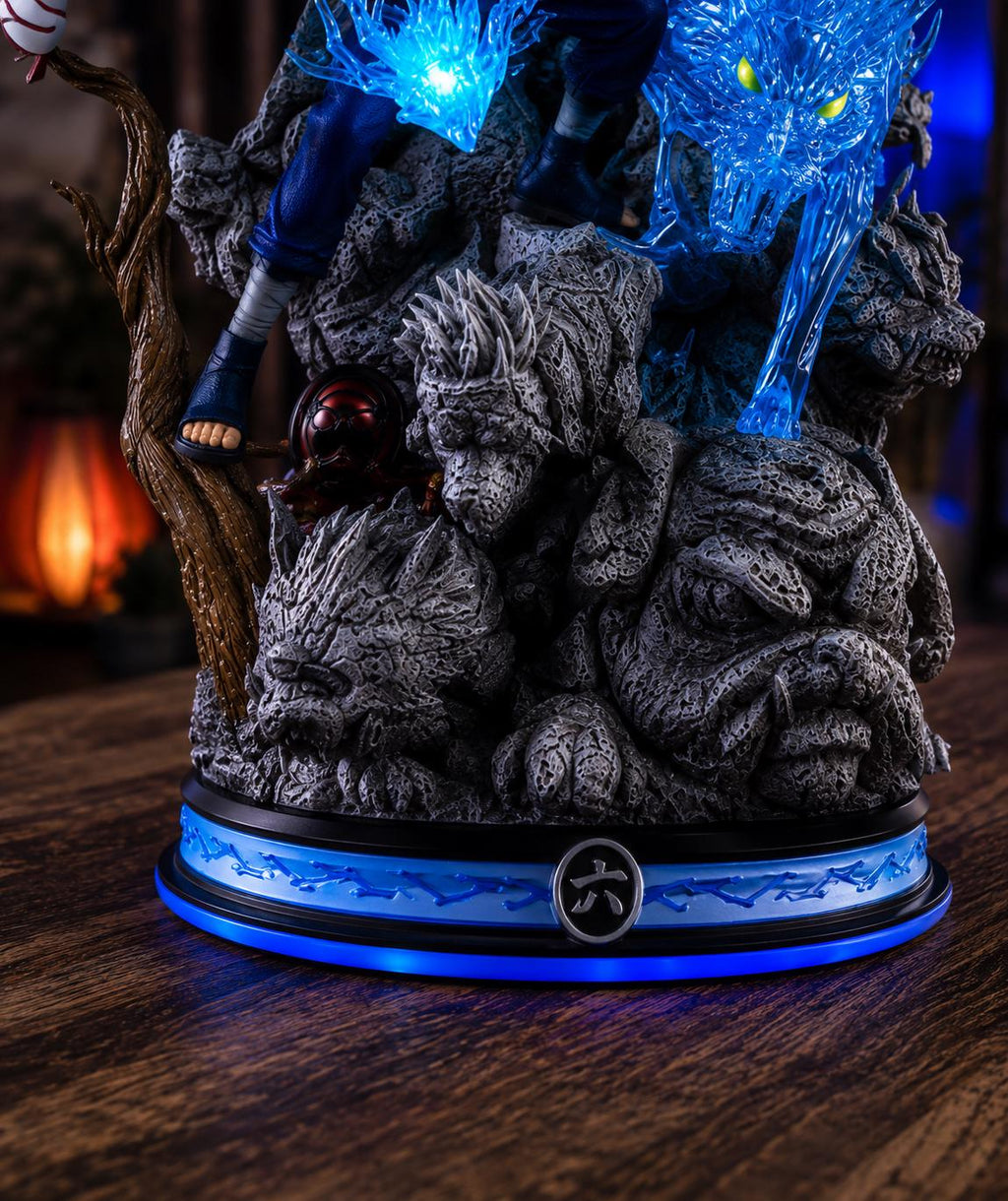 Kakashi Hatake Figure – Naruto Anime Statue with Blue Dragon Effect, Premium Collector PVC Figurine