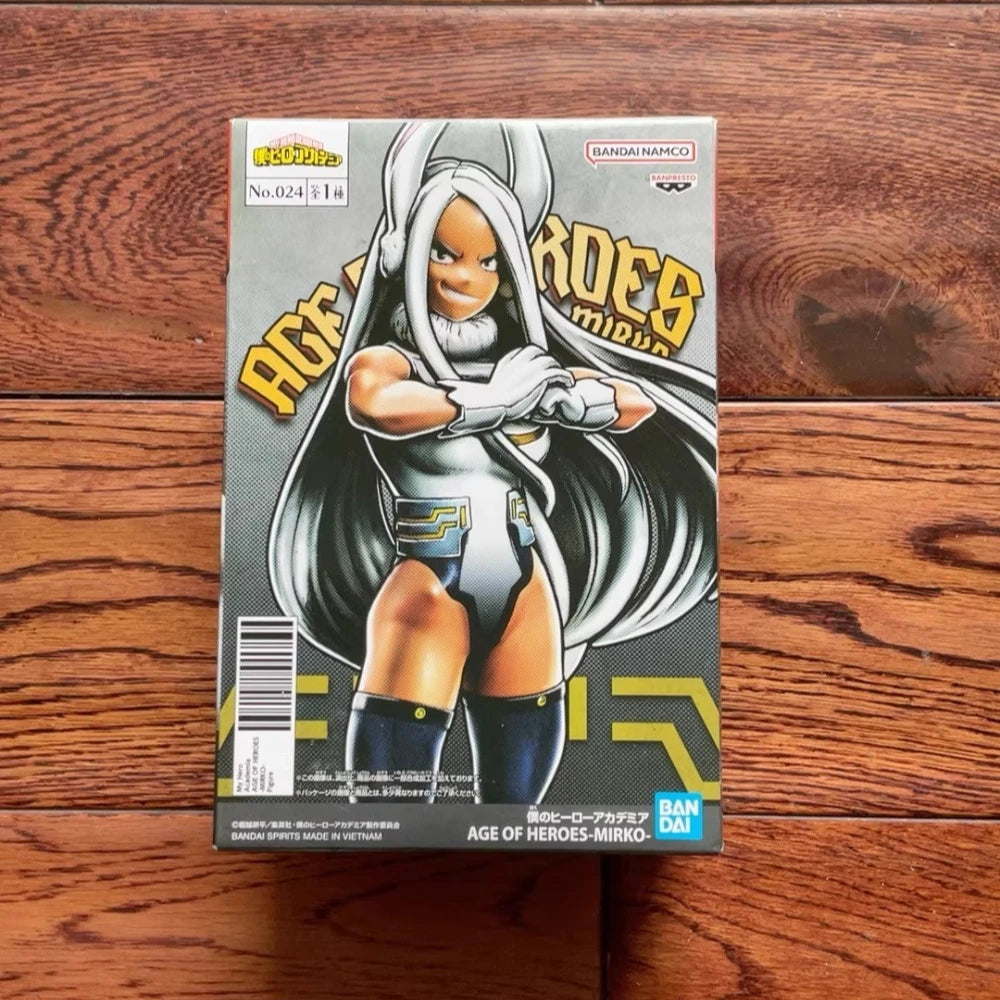 In Stock  Original Genuine Banpresto My Hero Academia Age of Heroes Mirko 15Cm Collections Model Toy Figures Birthday Gift