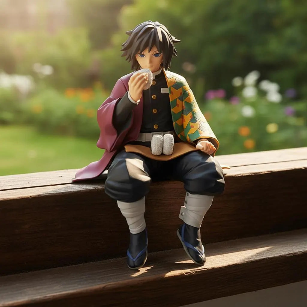Giyu Tomioka Sitting Figure | Demon Slayer Anime Decor | Manga Collectible Desk Toy