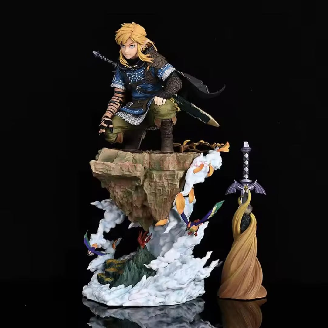 Link Figure Legend of Zelda | Video Game Collectible Figure | Large 38Cm Statue | Gamer Gift, Zelda Fan Collection Display