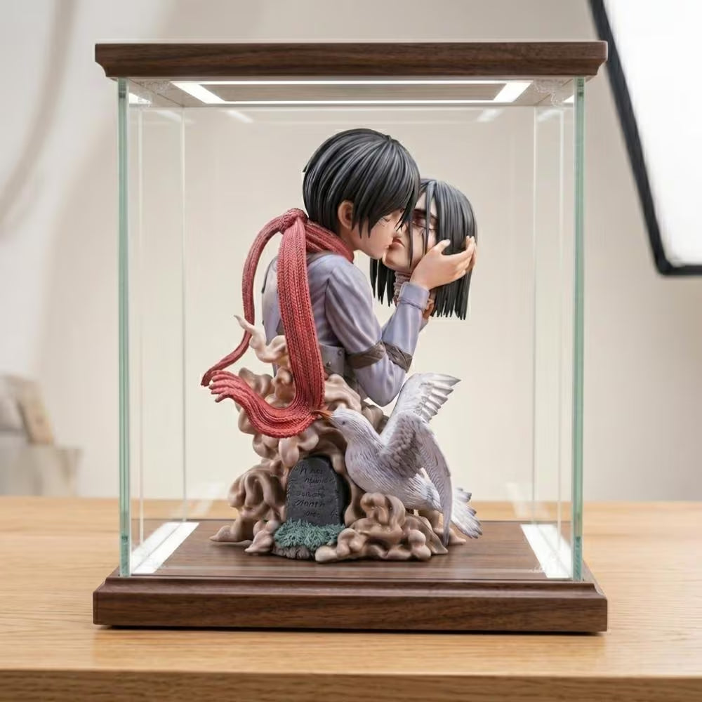 Attack on Titan Eren Jaeger Mikasa Ackerman Last Kiss Figure 22Cm Inspired Anime Statue
