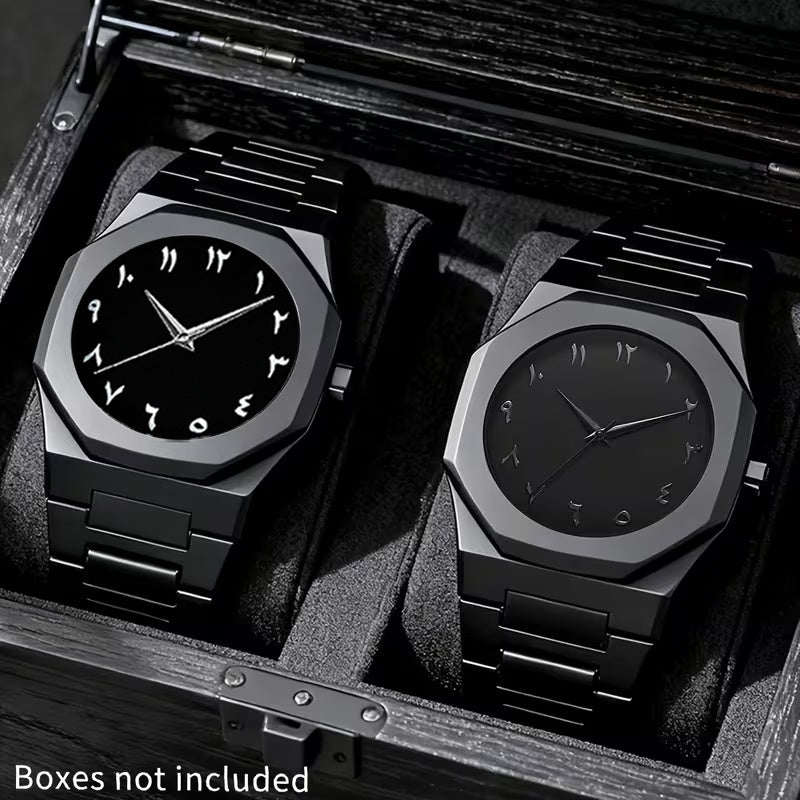 Two Watches, Stylish Casual Quartz Watches for Men, Suitable for Both Men And Women