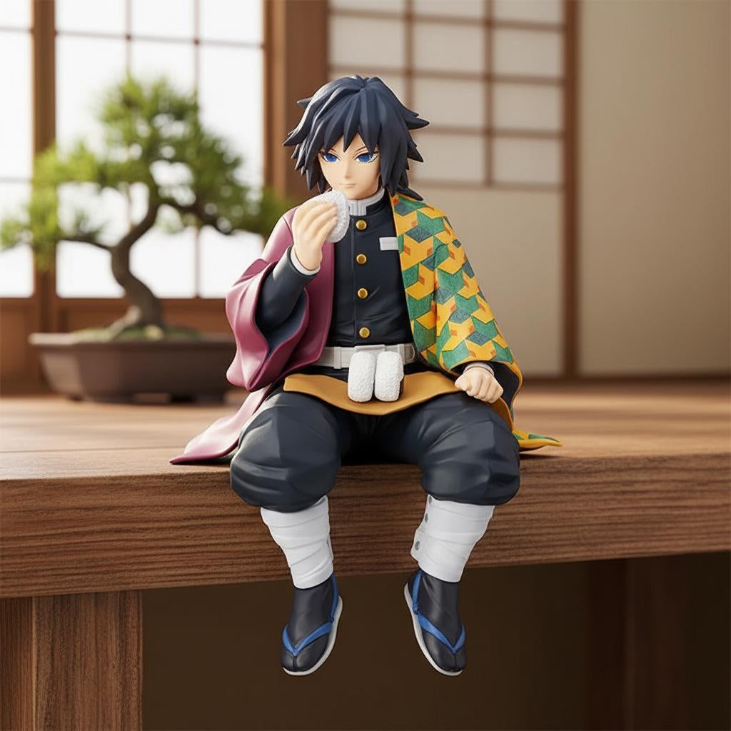 Giyu Tomioka Sitting Figure | Demon Slayer Anime Decor | Manga Collectible Desk Toy