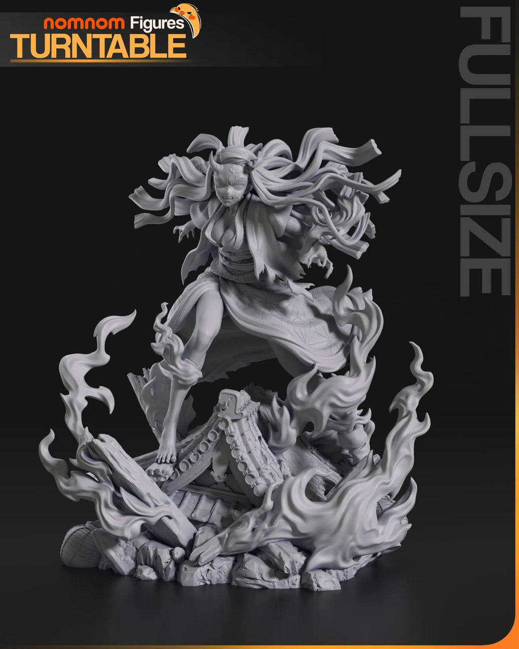 Nezuko Resin Figure - Demon Slayer Collectible - High-Quality 3D Printed Anime Figurine - Perfect Gift for Fans
