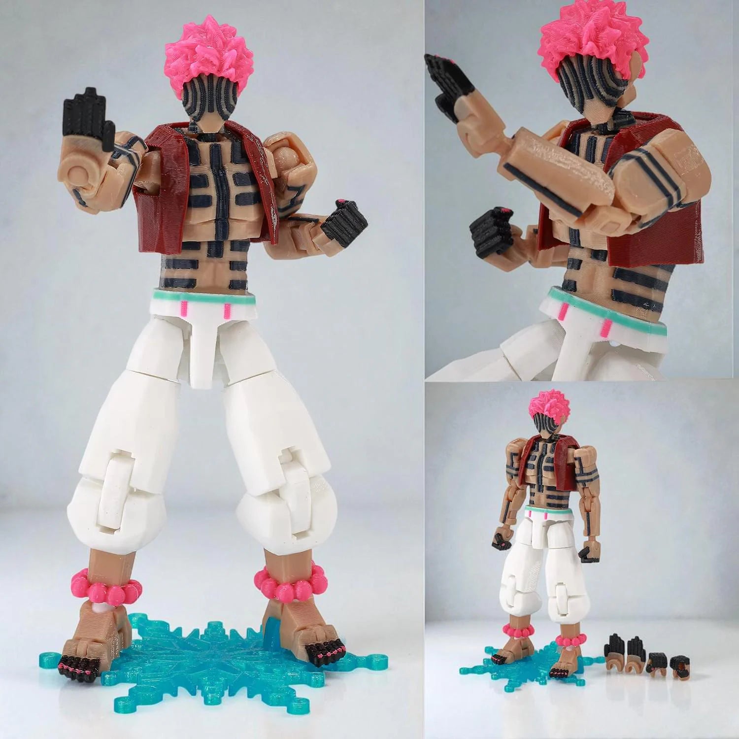 3D Printed Demon Slayer Akaza Kamado Tanjirou Anime Multi-Jointed Shapeshift Toys Action Figures Mannequin Model Ornaments Gifts Toy