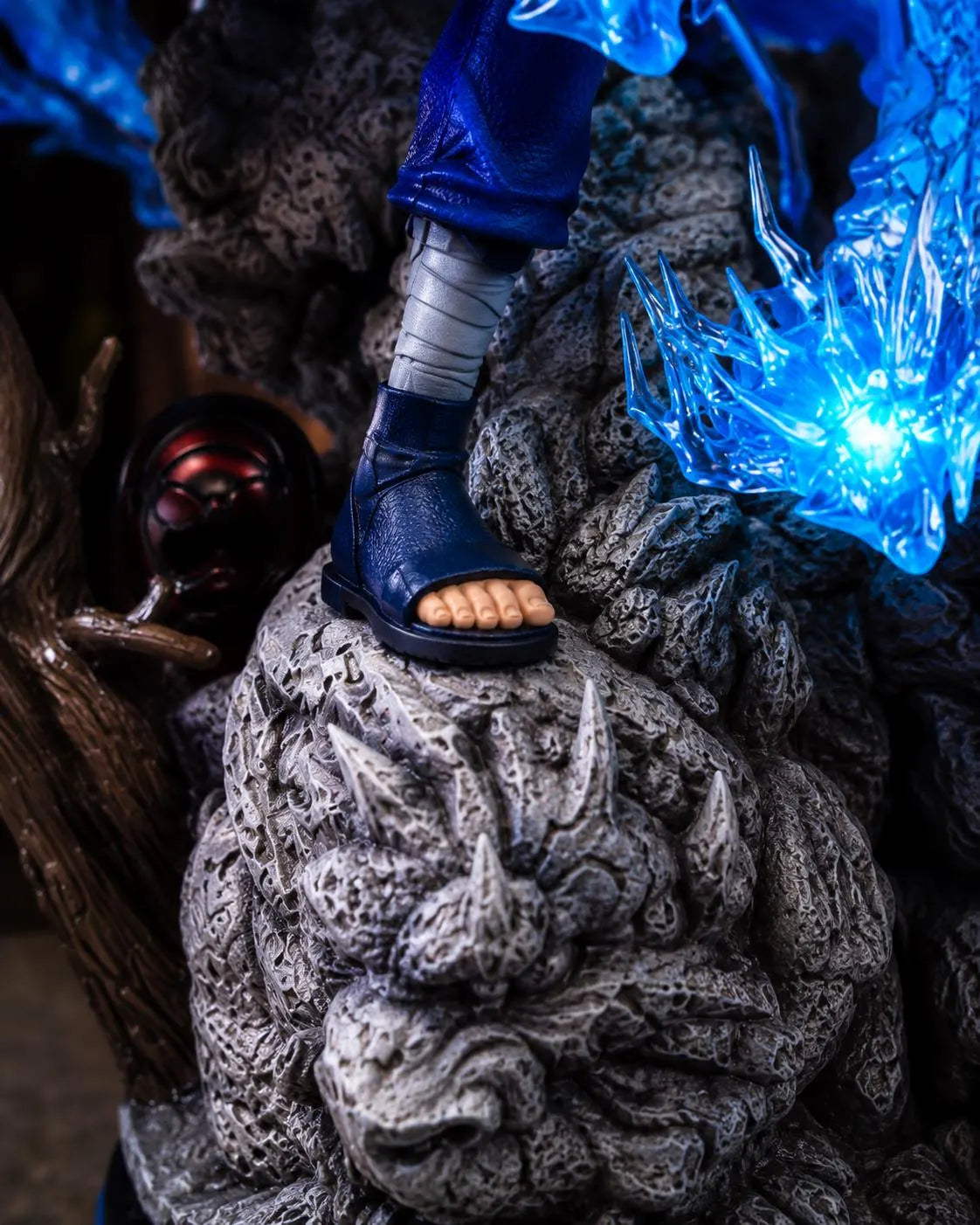 Kakashi Hatake Figure – Naruto Anime Statue with Blue Dragon Effect, Premium Collector PVC Figurine