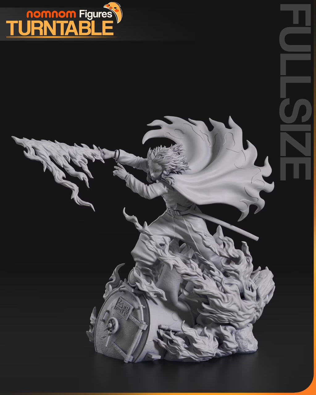 Rengoku Kyojuro Figurine - Demon Slayer Collectible Resin Statue - Flame Hashira Anime Gift - Detailed 3D Printed Decor