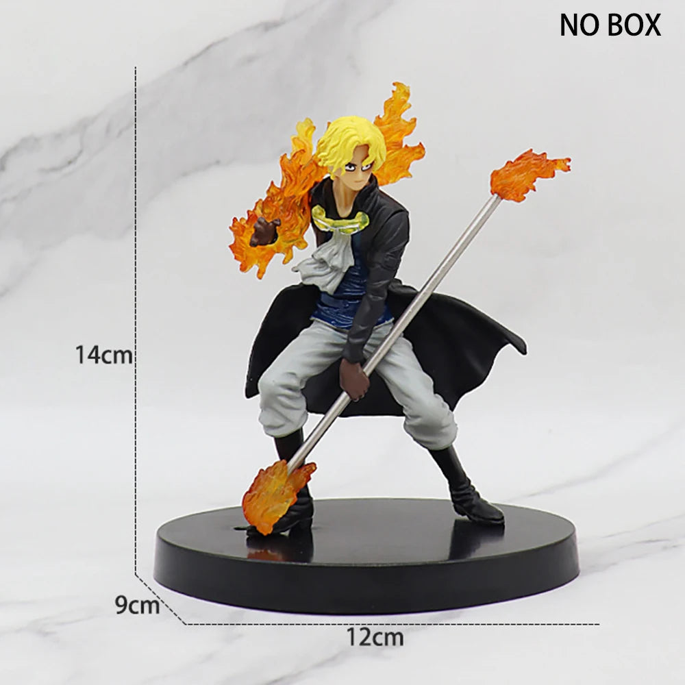 One Piece Anime Luffy Roronoa Zoro Figure Toy Sabo Portgas·D· Ace Vinsmoke Sanji Statue Action Model Dolls PVC Collection Gift