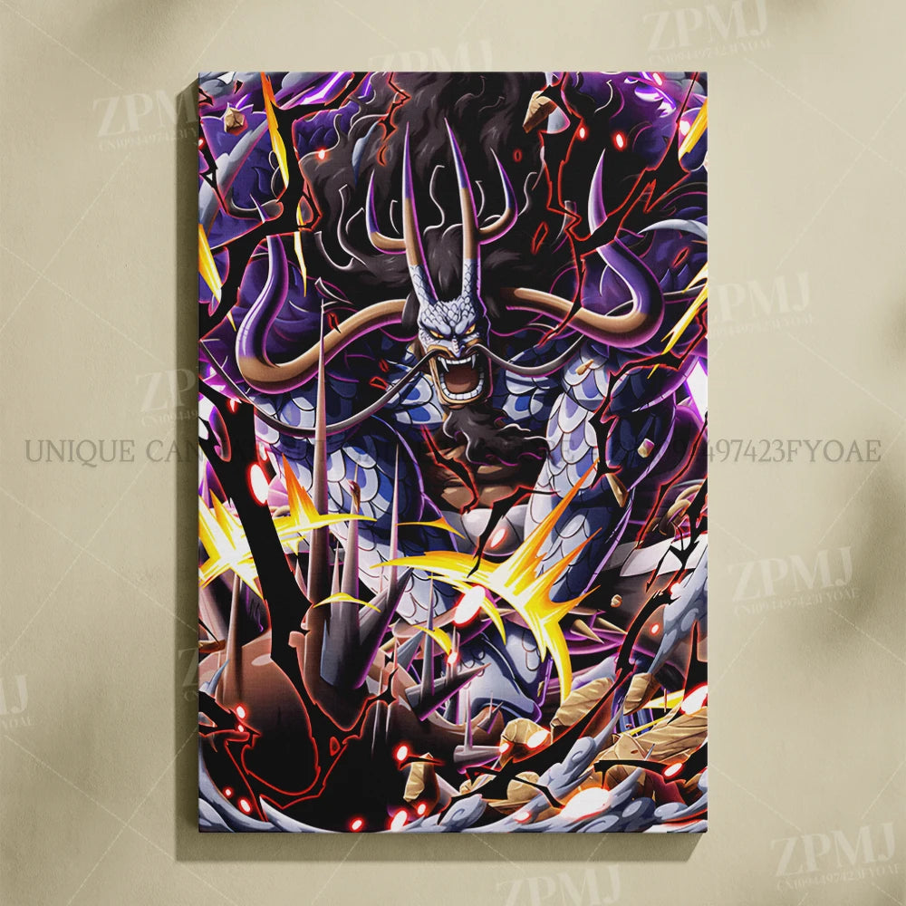 One Piece Frameless Canvas Paintings Anime Monkey D. Luffy Figures Home Decor Pictures Printed Poster For Living Room Wall Art