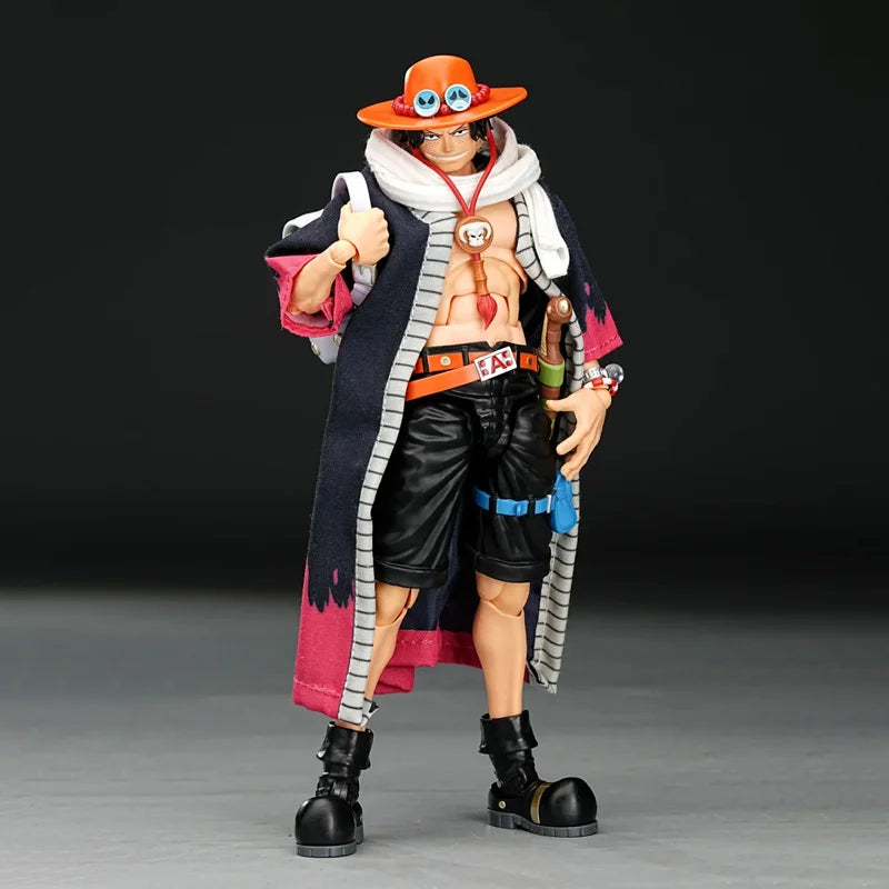 18CM Portgas D Ace Anime One Piece PVC KO Articulated Action Figure Desktop Decoration Ornament Model Kit Boy Trendy Toys Gifts