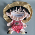 70cm Anime One Piece Monkey D Luffy Plush Toy Cartoon Cute Straw Hat Luffy Soft Stuffed Rag Doll Pillow Boys Girls Birthday Gift