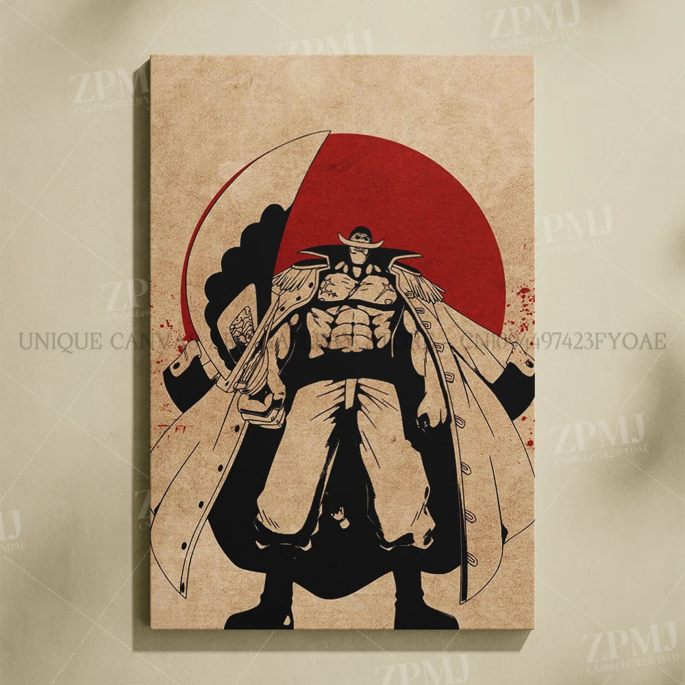 Anime One Piece Home Decoration Canvas Painting Pictures Monkey D. Luffy Figures Wall Art Prints Poster For Living Room No Frame