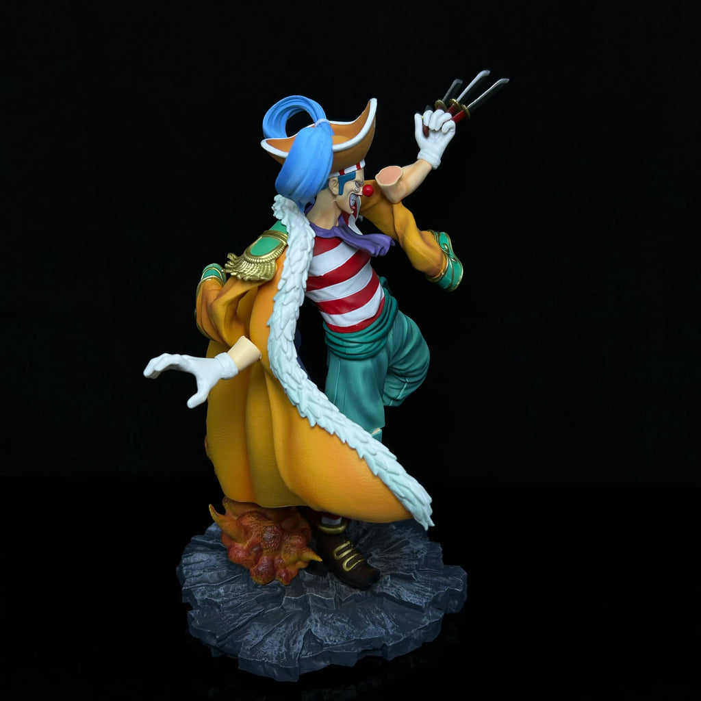 26cm/10.24in One Piece Buggy The Man of the Grand Line Four Emperor Model Statue Anime Figure