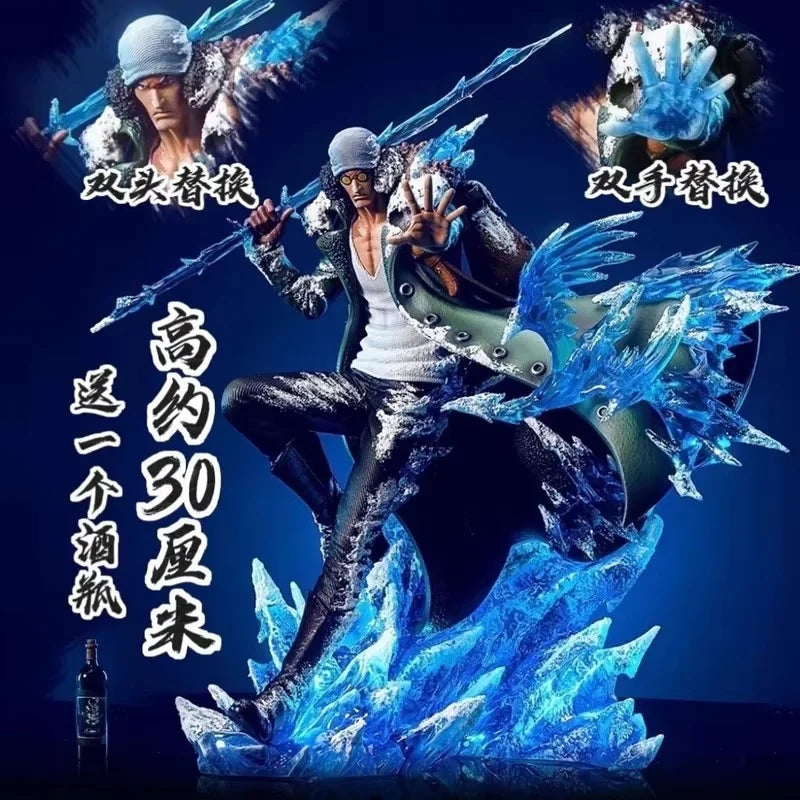 Lx One Piece Rebel Aokiji Max Series Double Head Sculpt Anime Collectible Scene Statue Action Figure For Adult Collection Gift