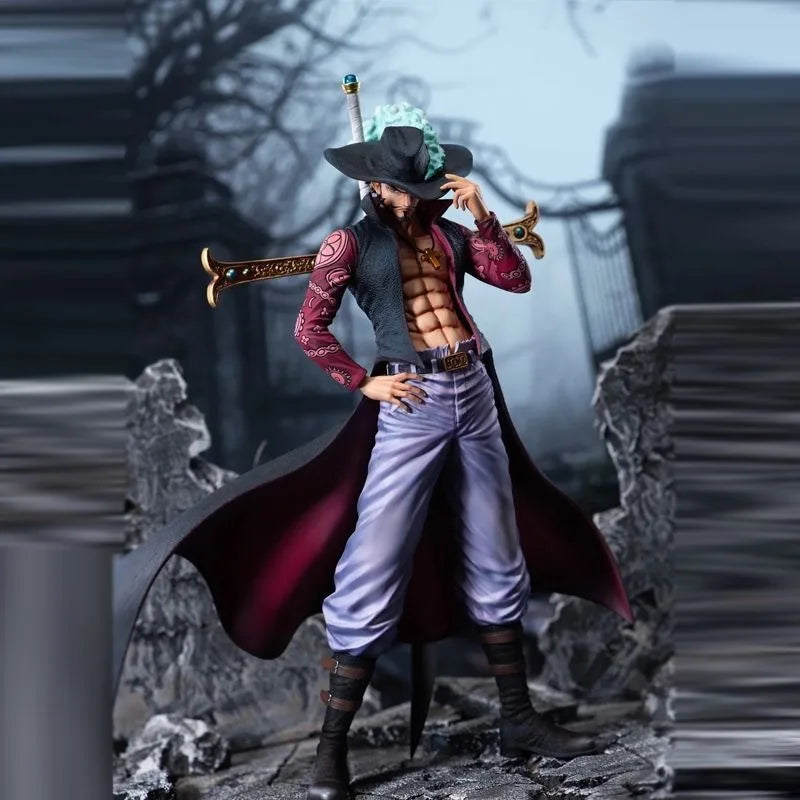 30cm Gk Dracule Mihawk Model Oka Shichibukai One Piece Anime Desktop Ornament Statue Pvc Doll Toy Boy Collectibles Birthday Gift