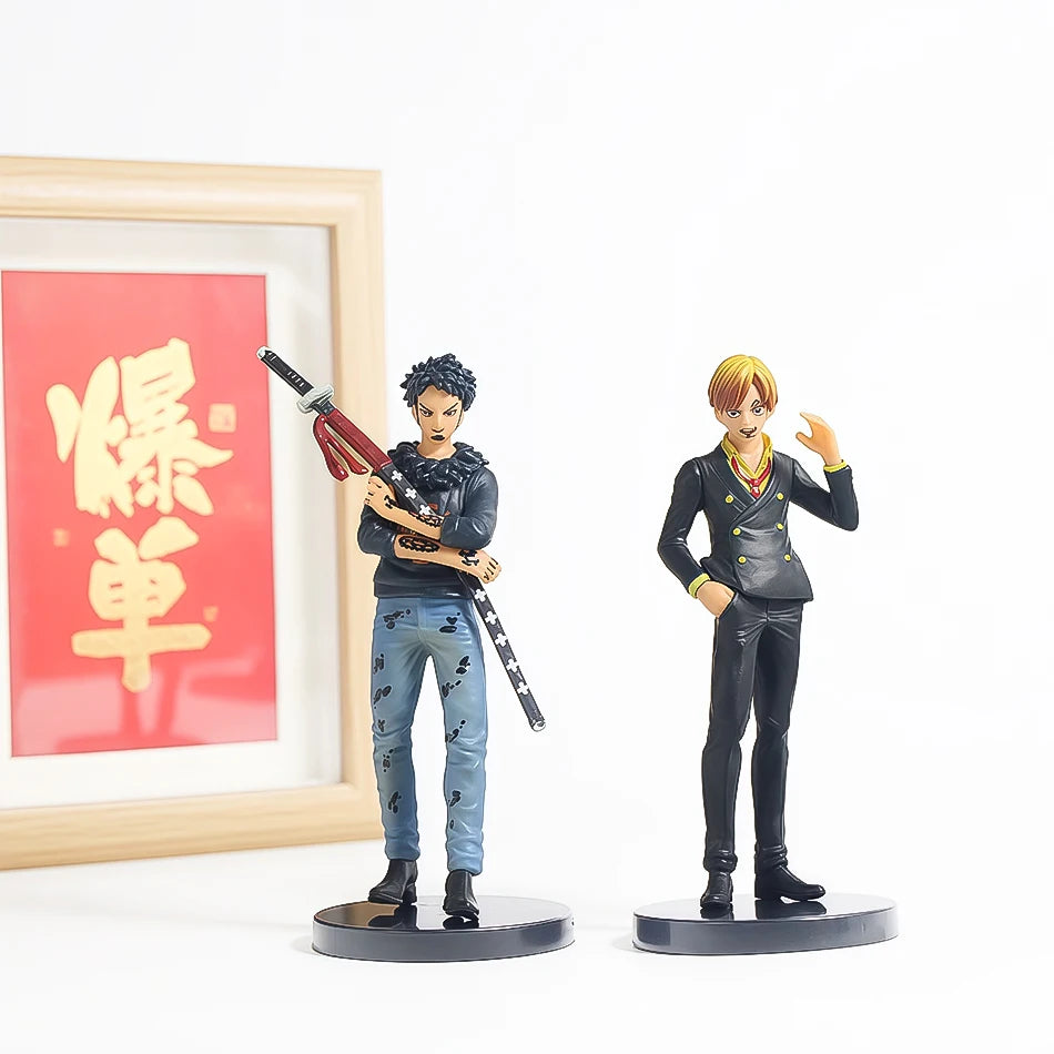 6pcs Anime One Piece Figures Luffy Ace Solon Mei Sanji Action Model Pvc Desktop Statue Ornament Collection desktop Toys Gifts