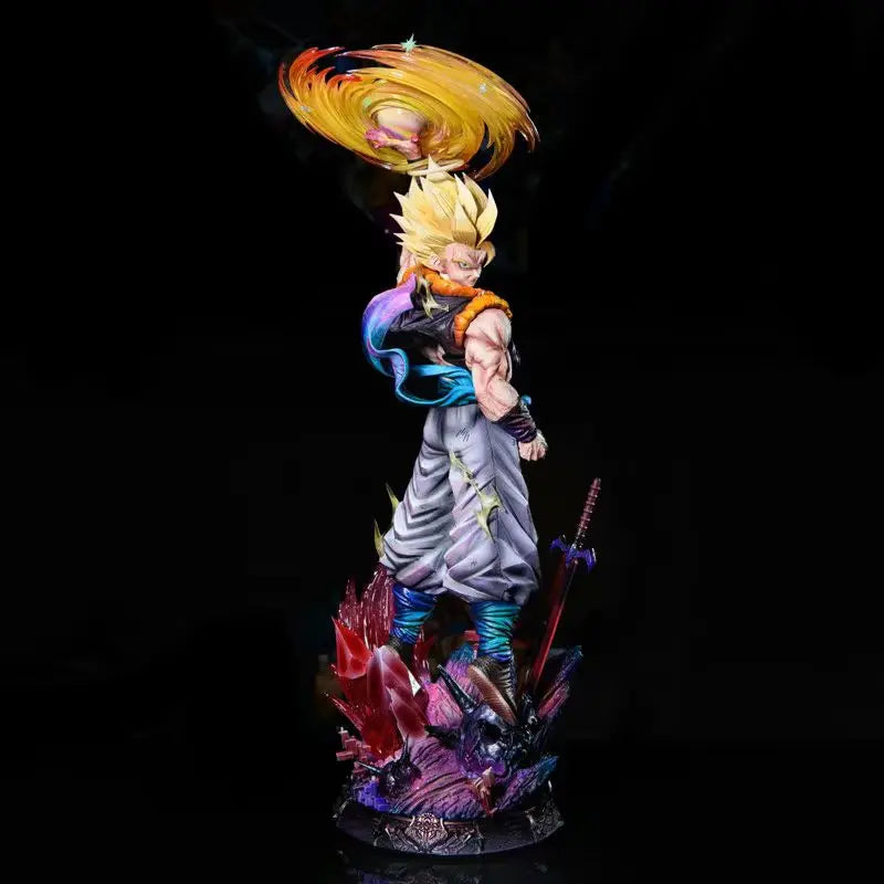 Dragon Ball JT Gogeta Anime Large Gk Resin Statue Three Replaceable Head Sculpts Collectible Model Desktop Decor Birthday Gift