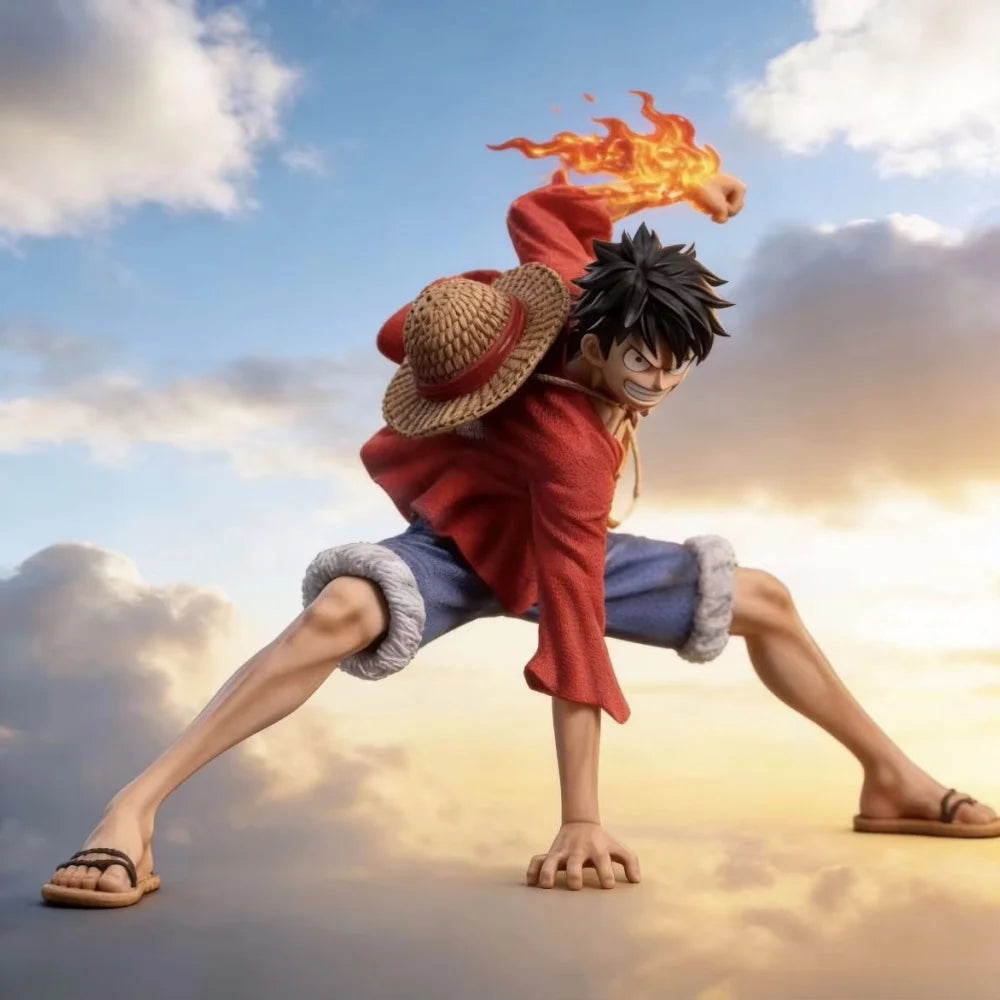 One Piece Monkey D. Luffy Figures Battle Style Action Figures Anime Collection 17cm PVC Desktop Decoration Model Doll Toys