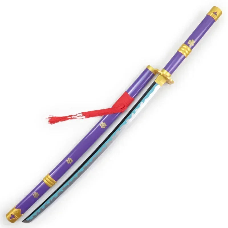 Wooden One Piece Katana Swords Real Size Japanese Anime Katana Sword Simulation Roronoa Zoro Cosplay Props Home Decorations