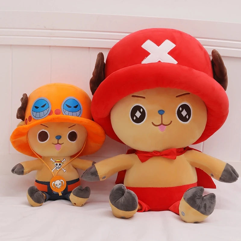60cm Anime ONE PIECE Plush Toy Cartoon Tony Tony Chopper Cosplay Ace Law Luffy Plushies Soft Stuffed Doll Big Size Pillow Gift